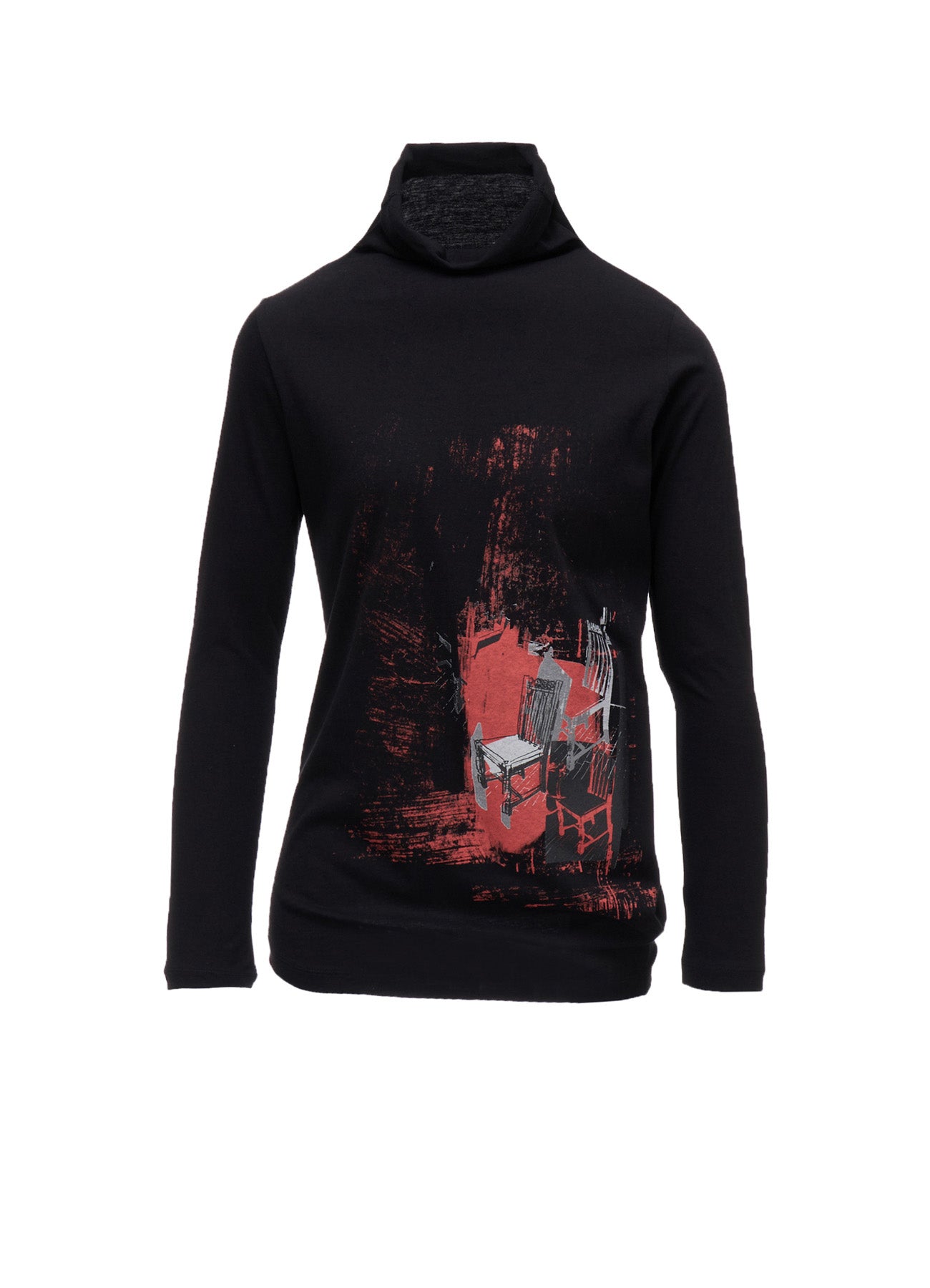 ATELIER PIGMENT PRINTED BOTTLE NECK T-SHIRT – THE SHOP YOHJI YAMAMOTO
