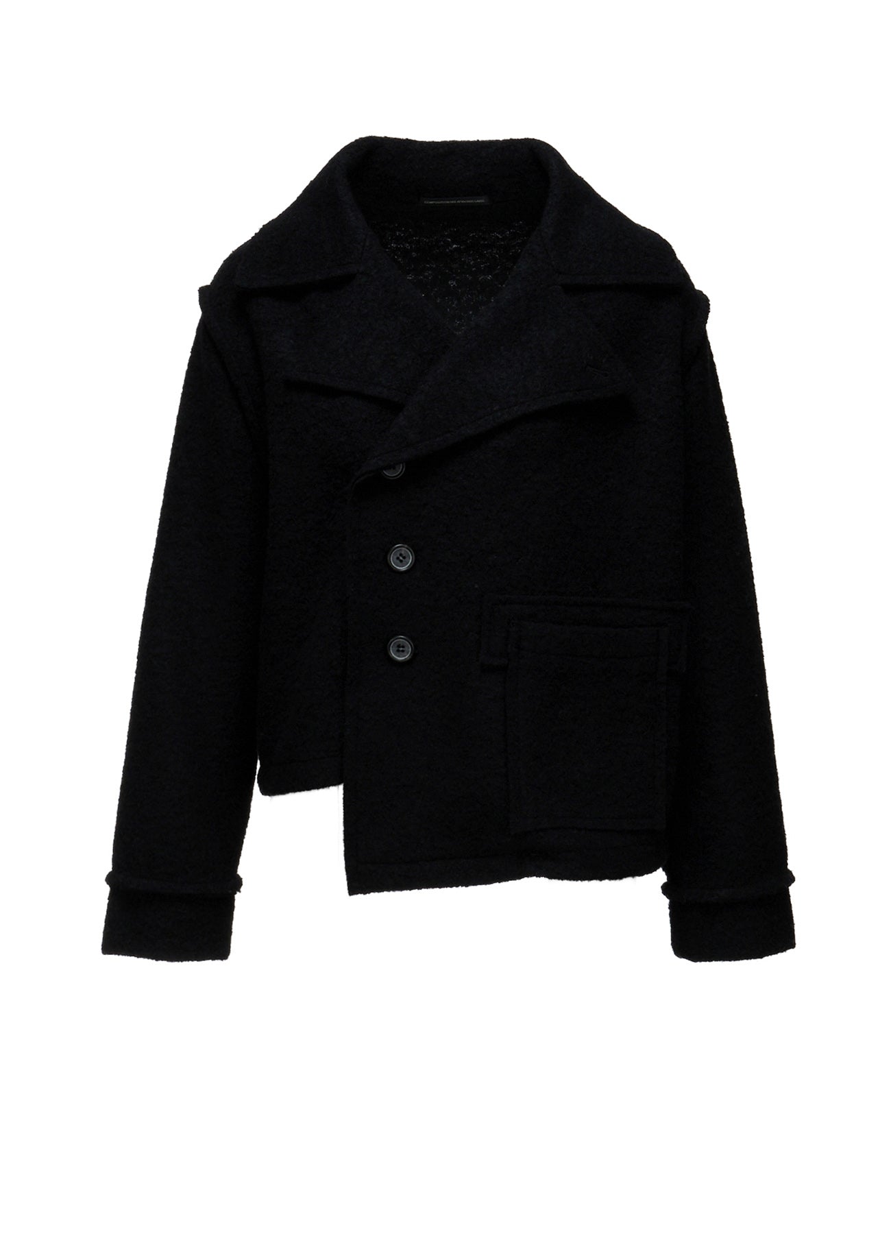 WOOL BLEND BOUCLÉ SHORT JACKET – THE SHOP YOHJI YAMAMOTO
