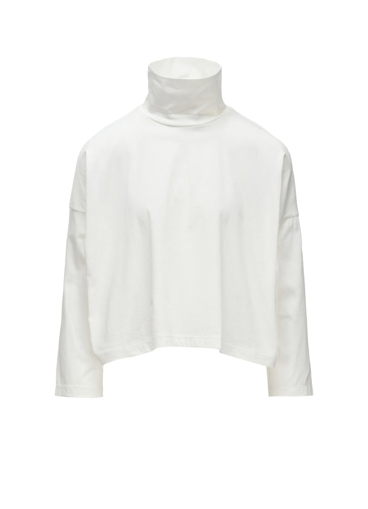 SUVIN JERSEY SHORT HIGH NECK T-SHIRT