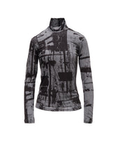 "DESOLATE CITY" JERSEY LONG SLEEVE HIGH NECK T-SHIRT