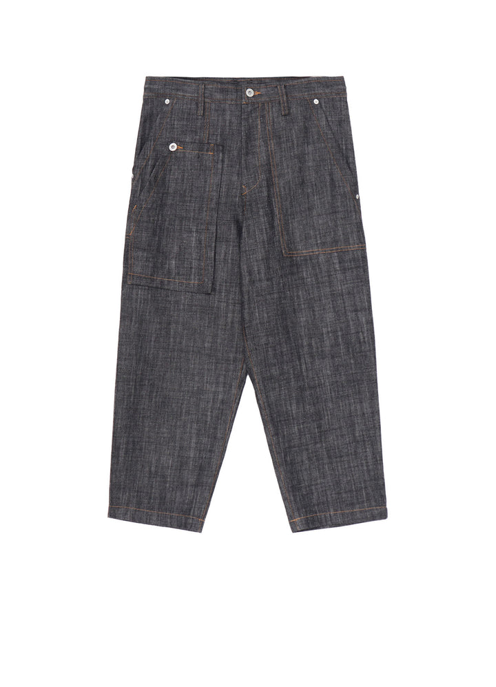 80OZ DENIM PATCHED-POCKET PANTS