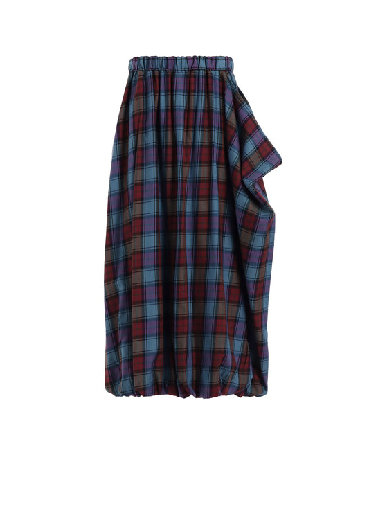 TWILL PLAID SKIRT