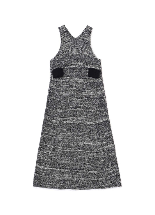 CURLY YARN SLEEVELESS DRESS WITH SIDE POCKETS