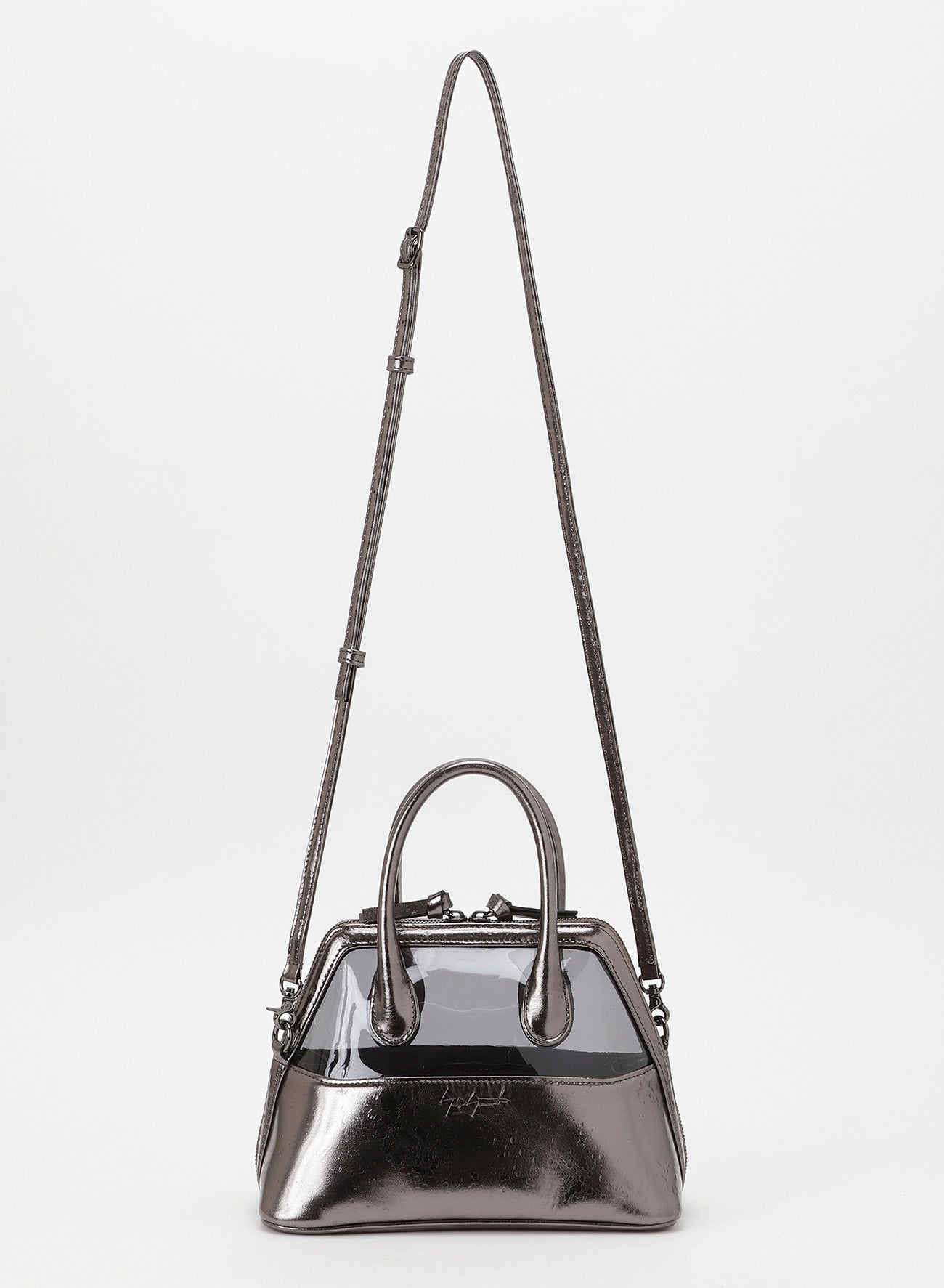 メンズ yohji yamamoto leather PVC hand bag