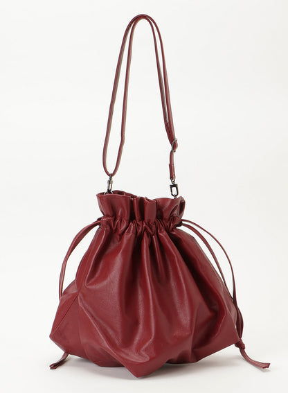 凸凹 drawstring shoulder