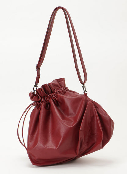 凸凹 drawstring shoulder