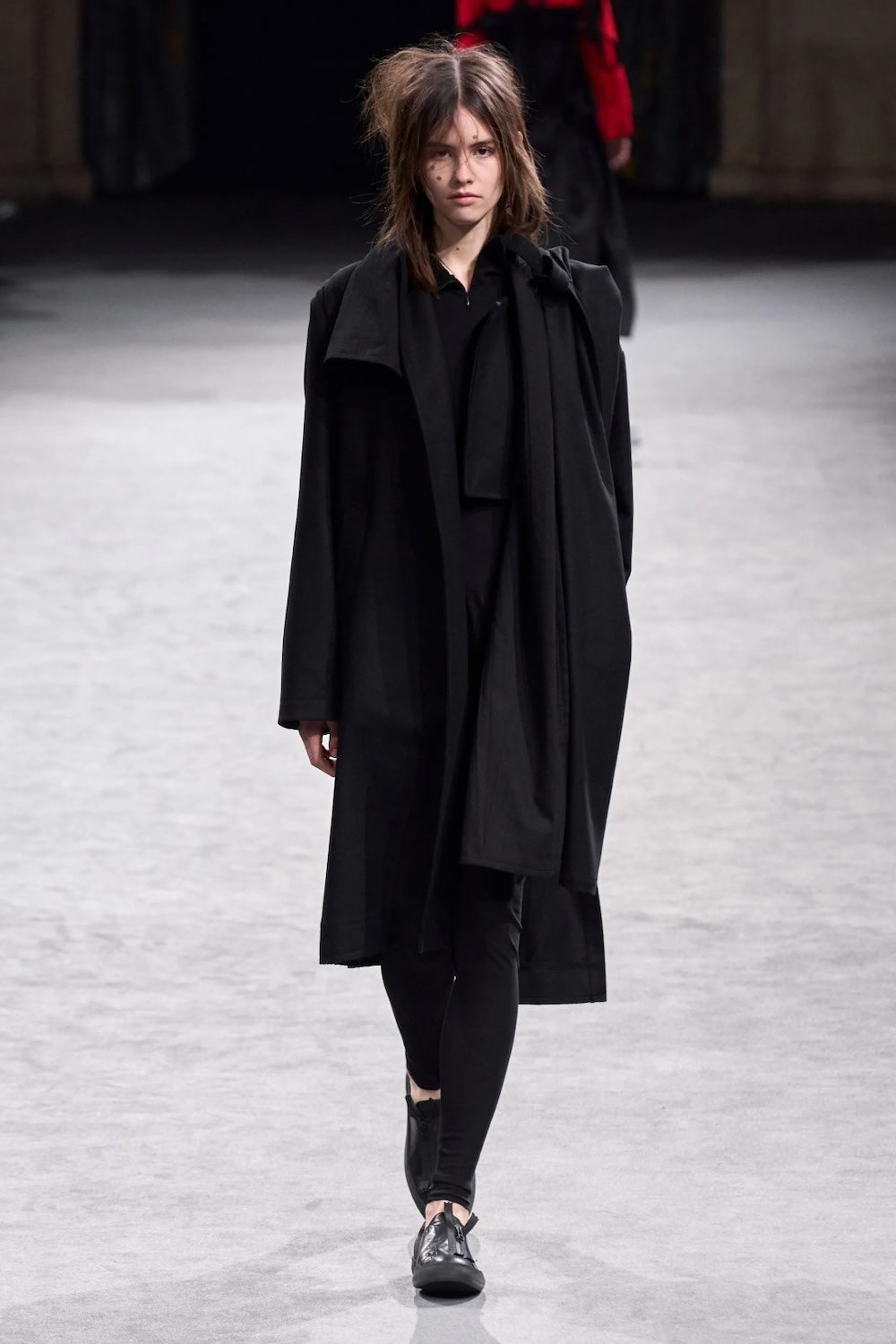 2023aw ヨウジヤマモト ファムFEMME 変形立体衿ウールショートコート