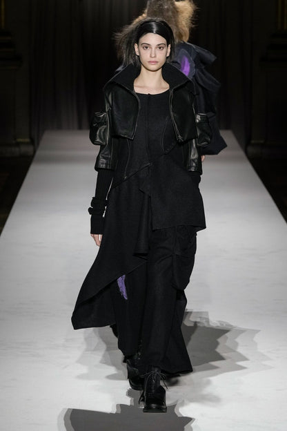 WOOL VIYELLA L OUT POCKET WIDE PANTS