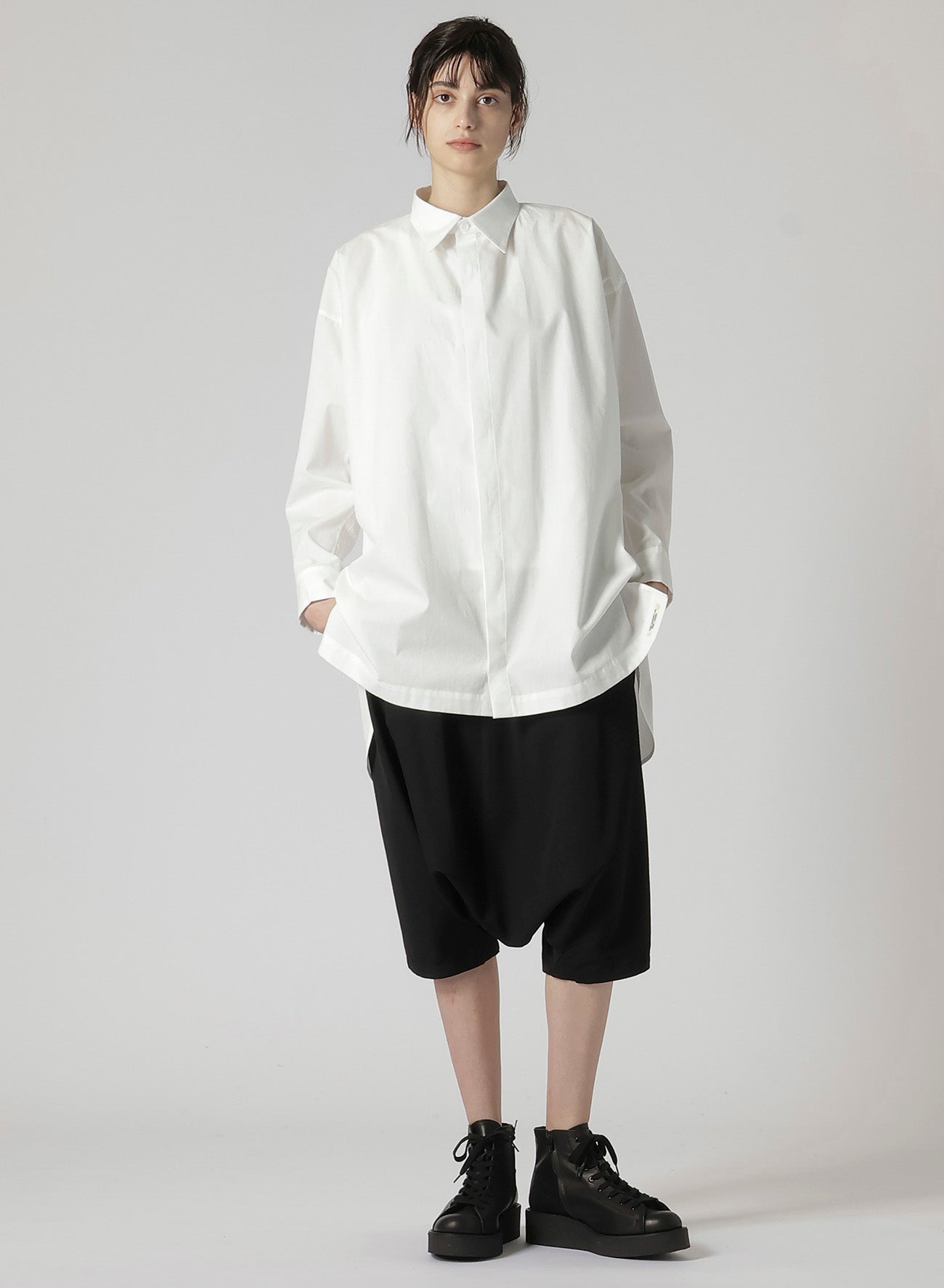 COTTON BROAD R-DOUBLE PLACKET BLOUSE – THE SHOP YOHJI YAMAMOTO