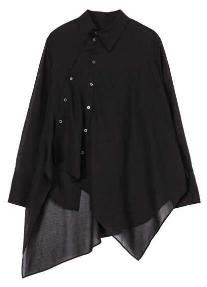 COTTON GEORGETTE UNBALANCE SHIRTS