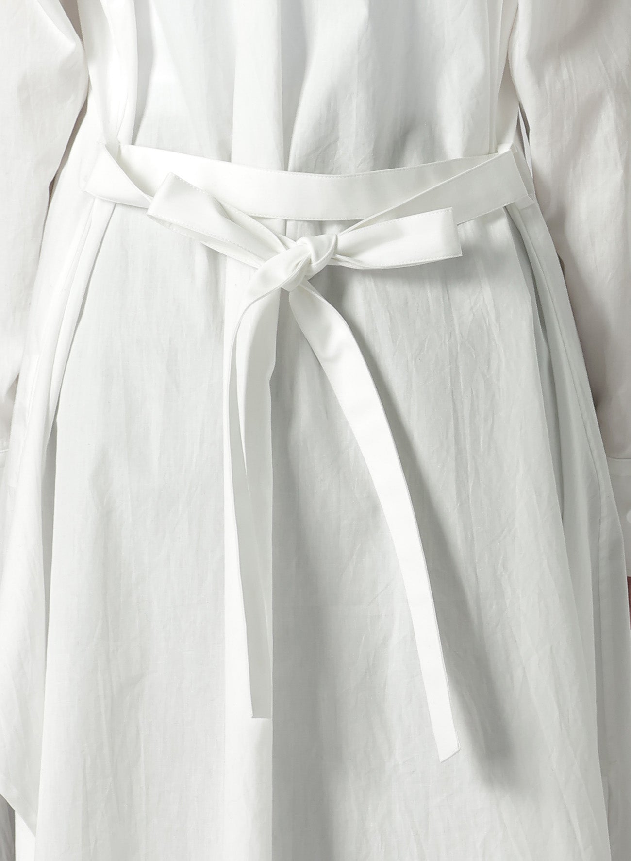 COTTON BROAD R-DRAPED SHIRT DRESS