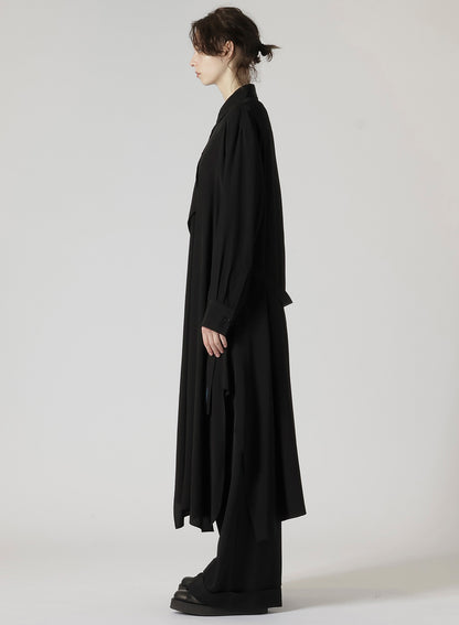 SPUN RY CLOTH R-DRAPED SHIRT DRESS