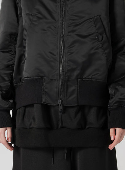 NY TWILL R-BACKSIDE FLARE BOMBER JACKET