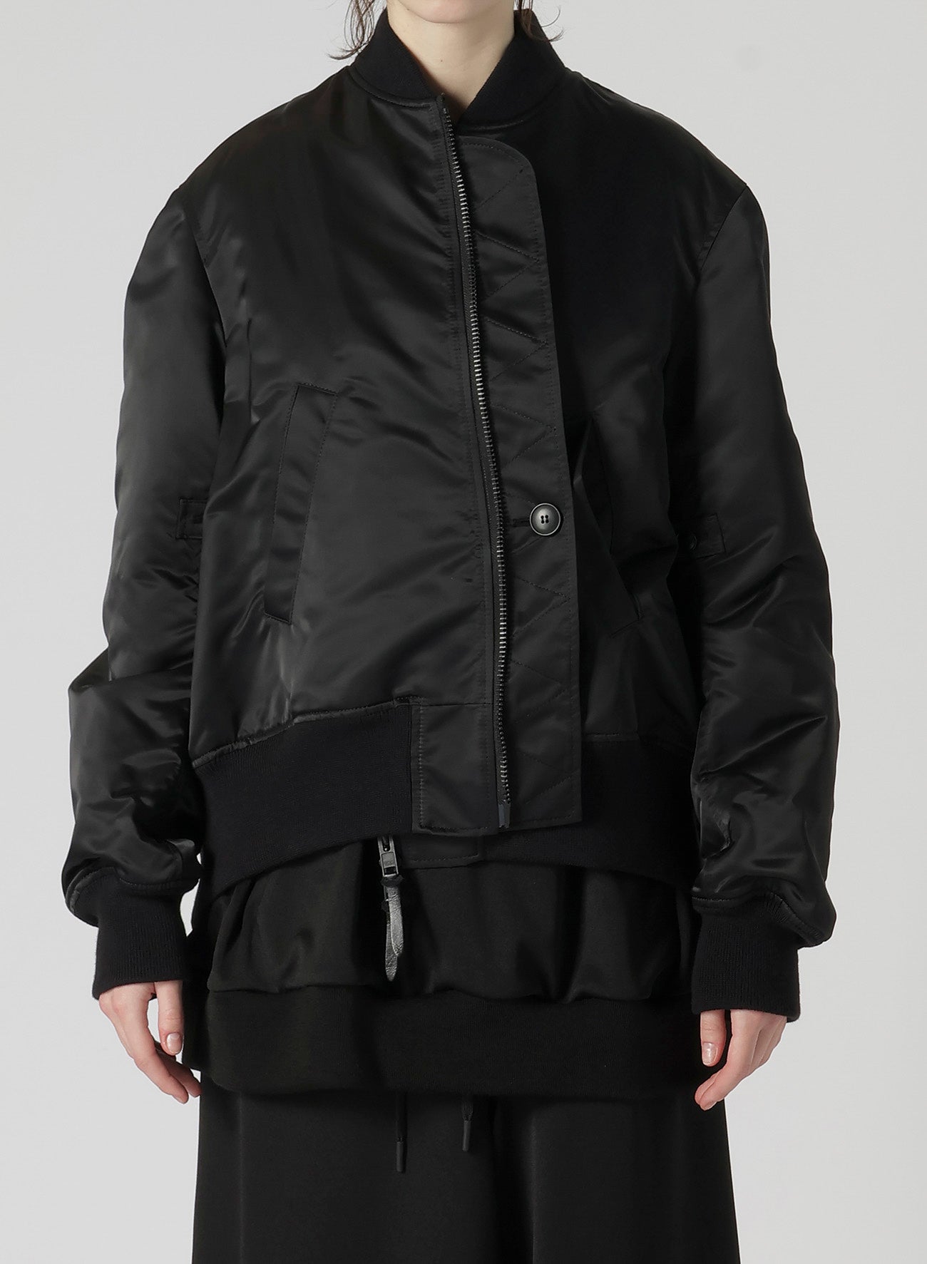 NY TWILL R-BACKSIDE FLARE BOMBER JACKET