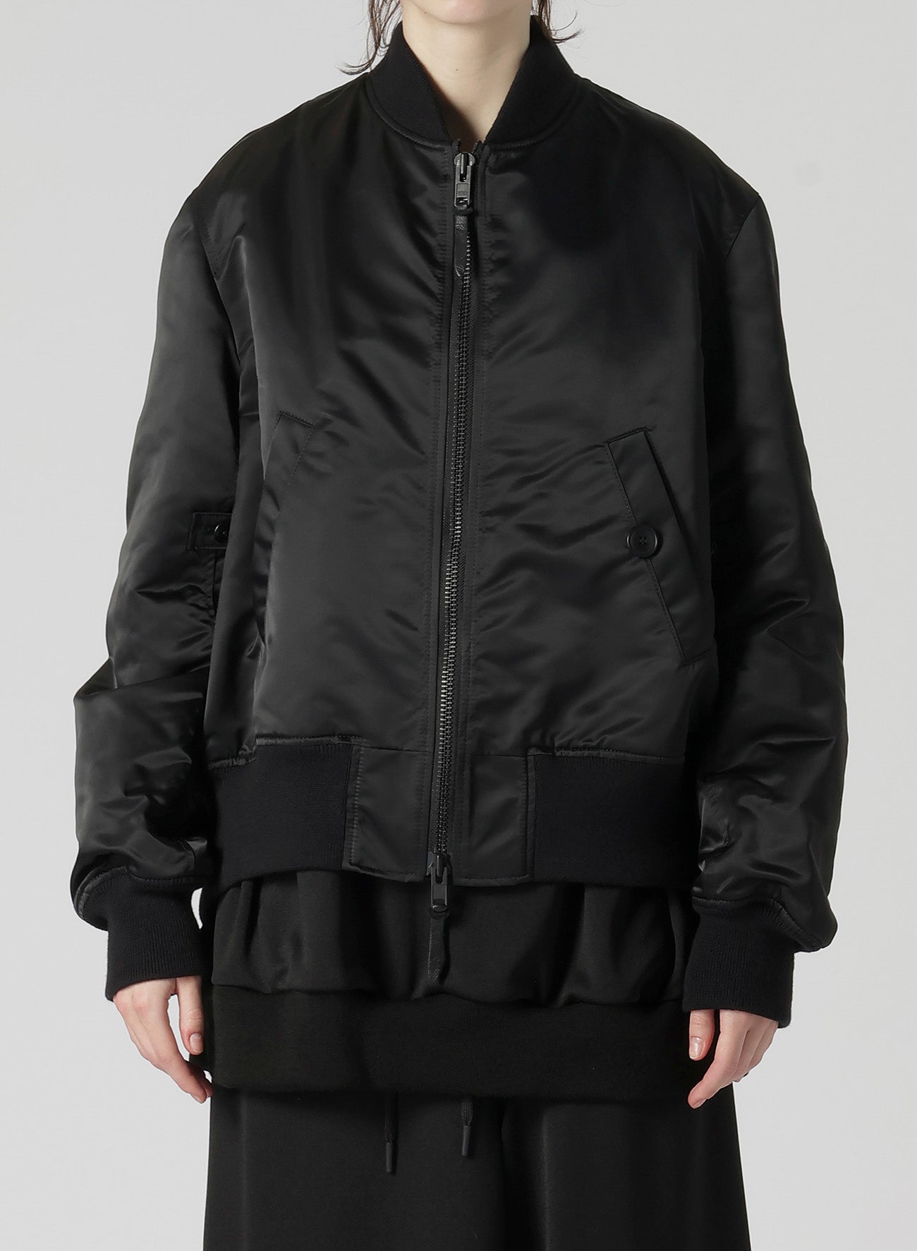 NY TWILL R-BACKSIDE FLARE BOMBER JACKET