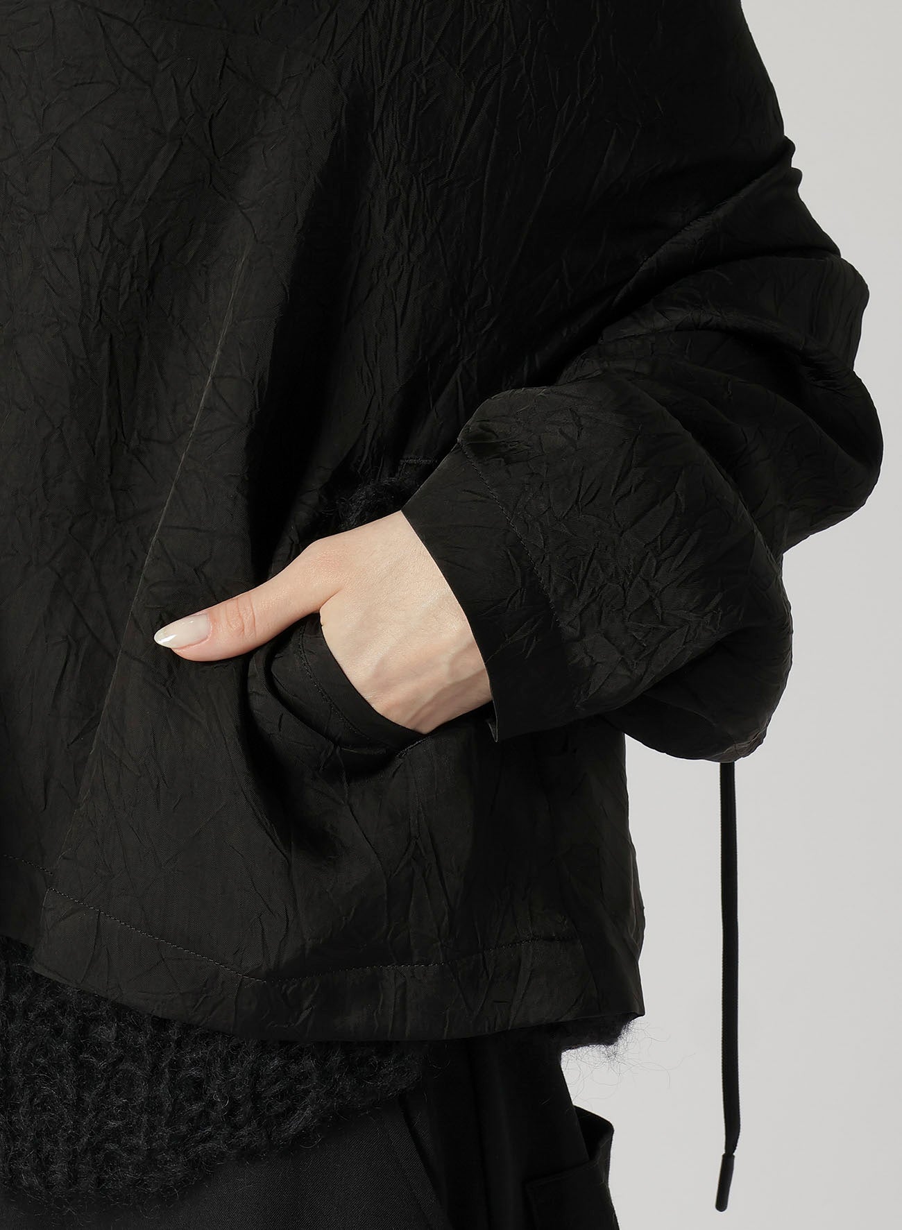 Cu WRINKLED TWILL R-SQUARE JACKET