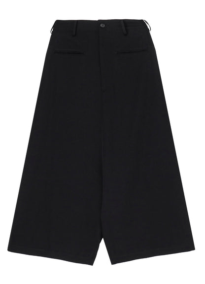 GABARDINE R-BACKSIDE FLARE WIDE PANTS