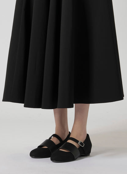 PE TAFFETA R-PANELED FLARE SKIRT