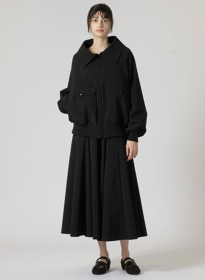 PE TAFFETA R-PANELED FLARE SKIRT