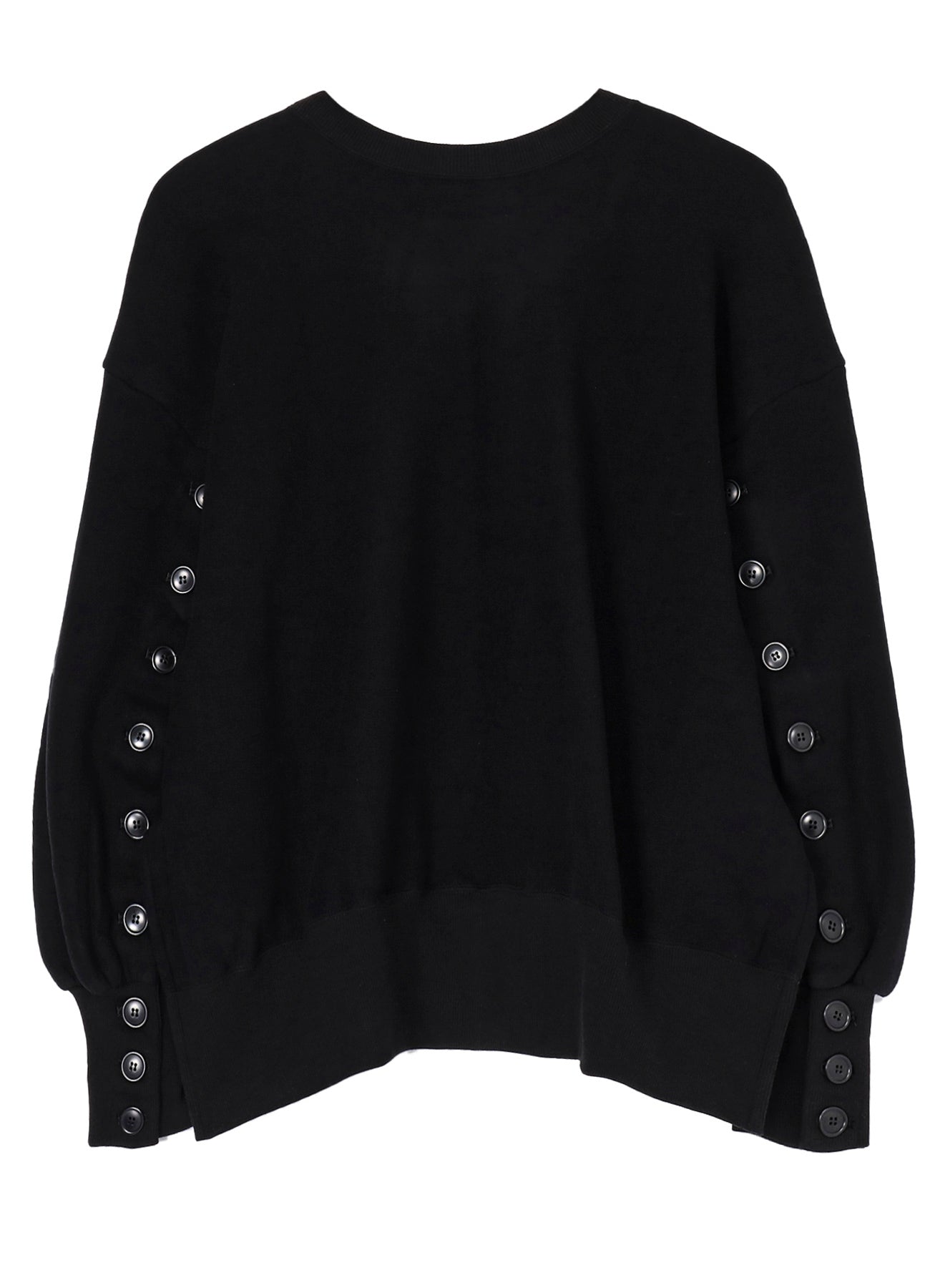 Liy/C BLUSHED FRENCH TERRY R-SLV BUTTON SWEATSHIRT