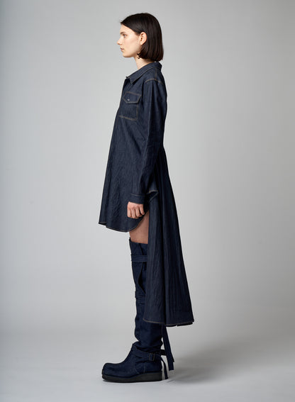 12 oz UNEVEN YARN DENIM LONG STRAP DENIM BOOTS