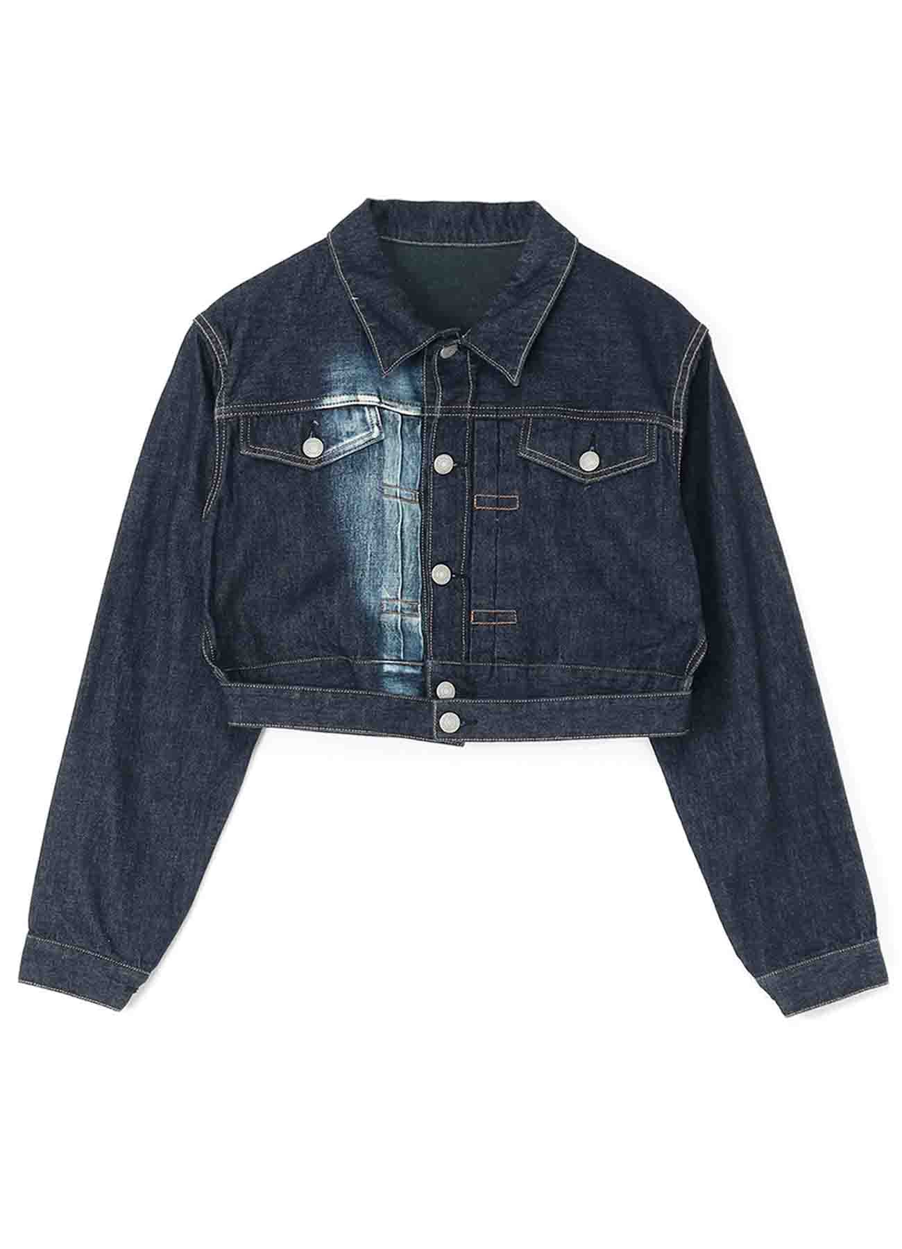 10 OZ UNEVEN YARN DENIM P.T SHORT BLOUSON