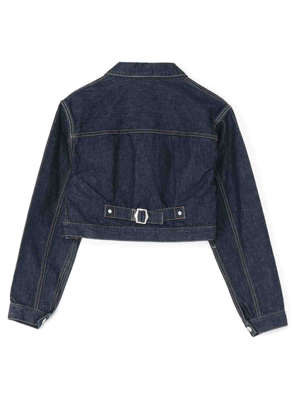 10 OZ UNEVEN YARN DENIM P.T SHORT BLOUSON