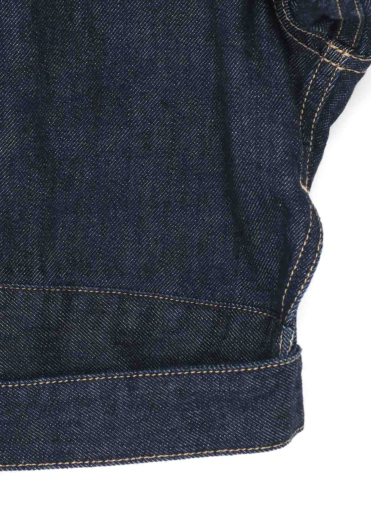 10 OZ UNEVEN YARN DENIM P.T SHORT BLOUSON