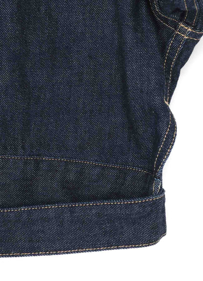 10 OZ UNEVEN YARN DENIM P.T SHORT BLOUSON