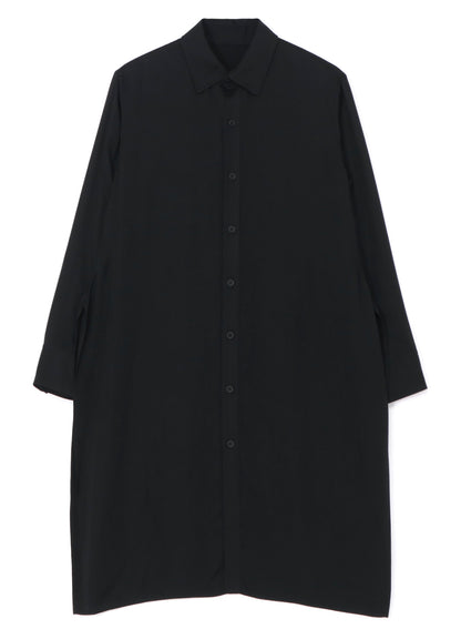 RAYON SATIN LONG SHIRT WITH SIDE SLITS