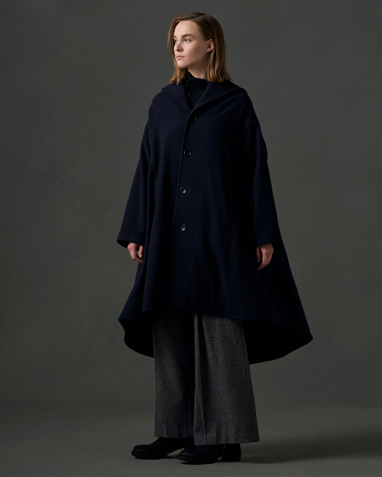 AIRY MOSSER B COLLAR FLARE COAT