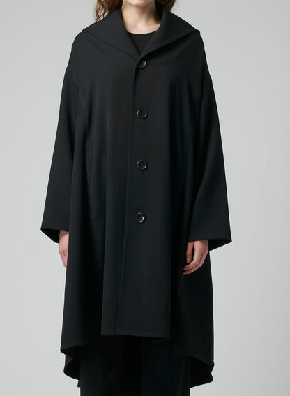 GABARDINE B COLLAR FLARE COAT