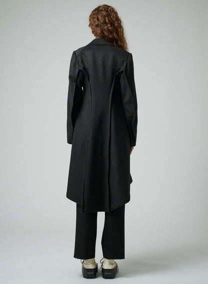 W/CA BEAVER BIG LAPEL DOUBLE COAT