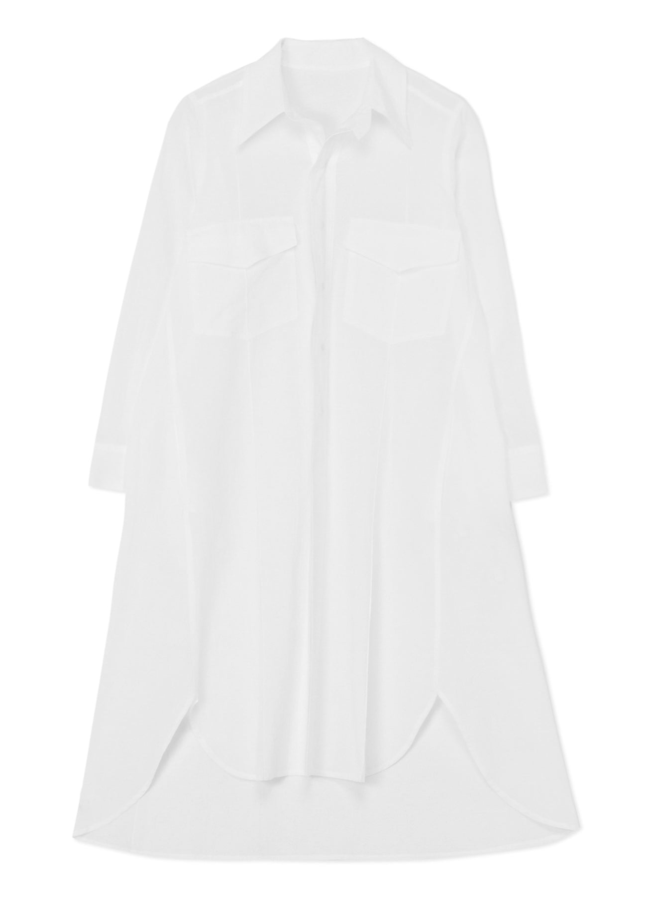 DOUBLE POCKET WORKWEAR-STYLE SHIRT DRESS