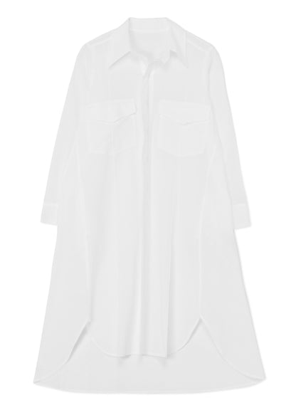 DOUBLE POCKET WORKWEAR-STYLE SHIRT DRESS