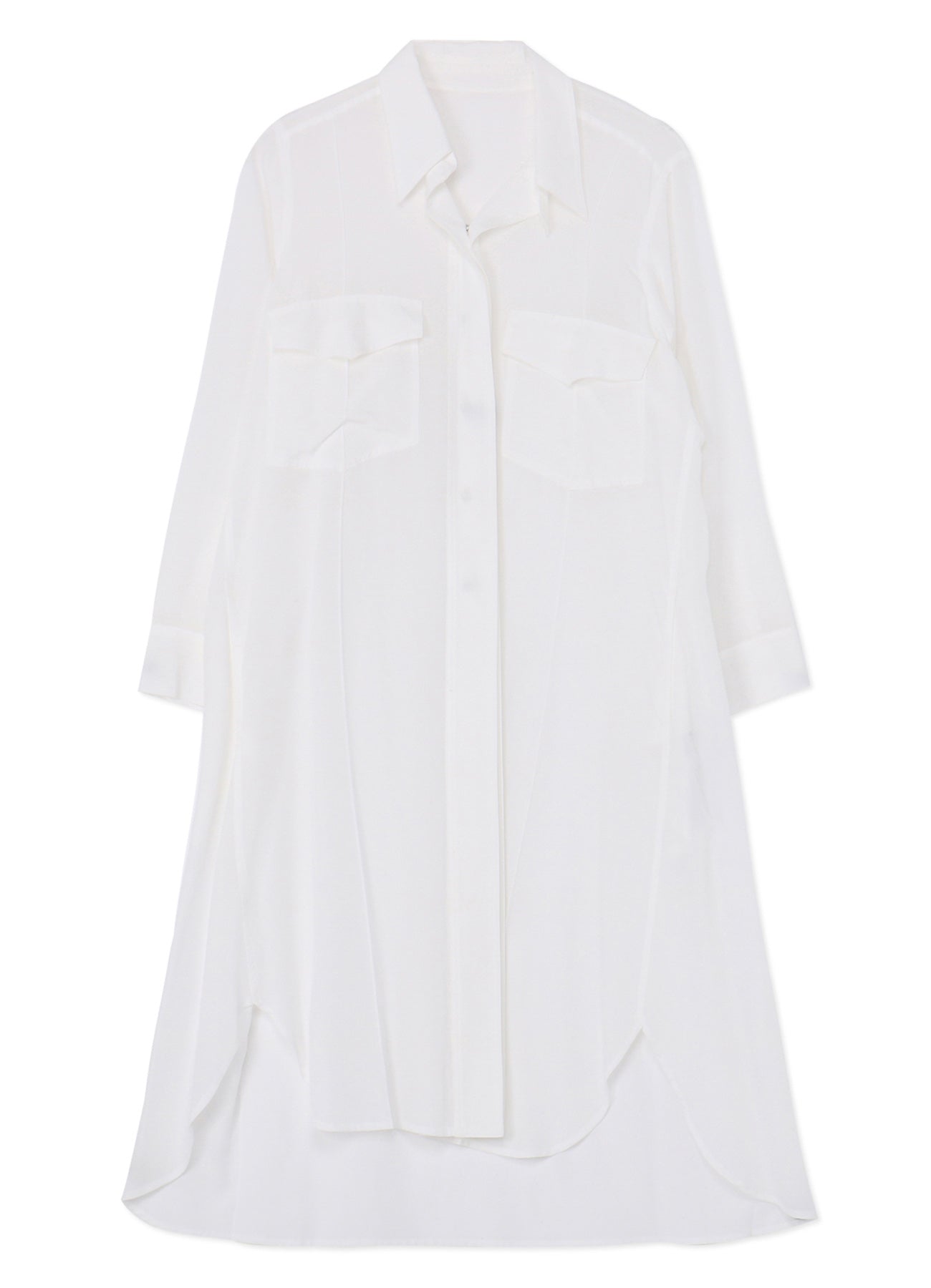 CELLULOSE POPLIN WORK SHIRT LONG DRESS