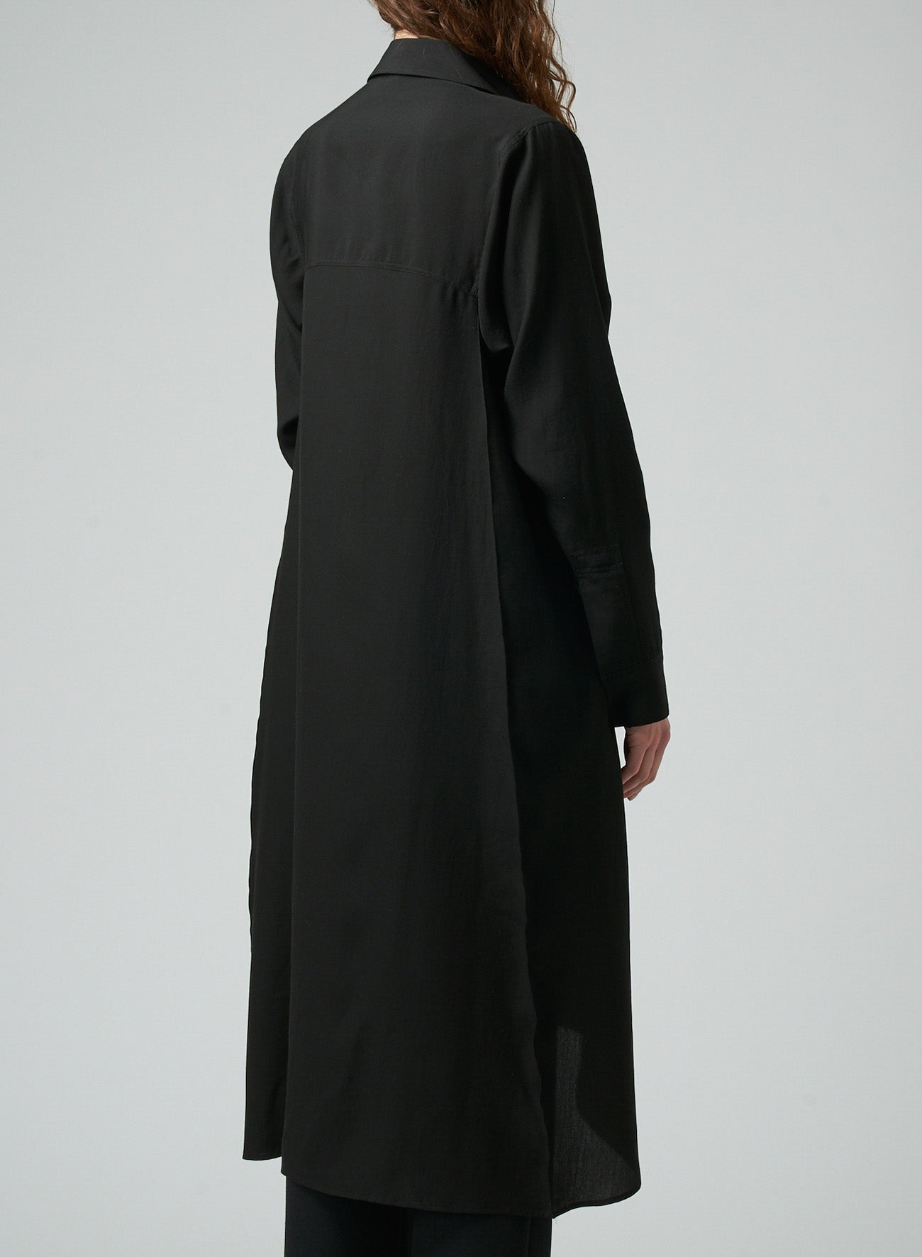 CELLULOSE POPLIN WORK SHIRT LONG DRESS