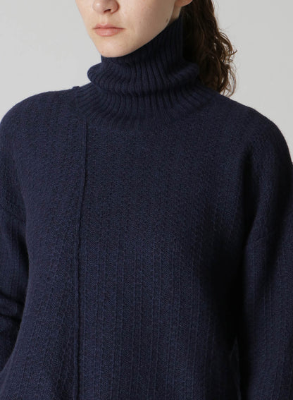 TUCK STITCH ASM FLARE TURTLE NECK PO