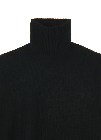 TUCK STITCH ASM FLARE TURTLE NECK PO