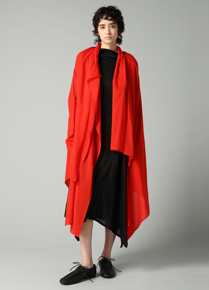 RAYON LAWN ASYMMETRIC DRAPED BLOUSE