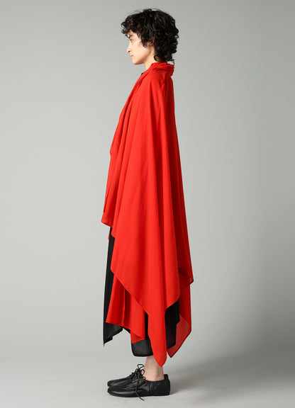 RAYON LAWN ASYMMETRIC DRAPED BLOUSE