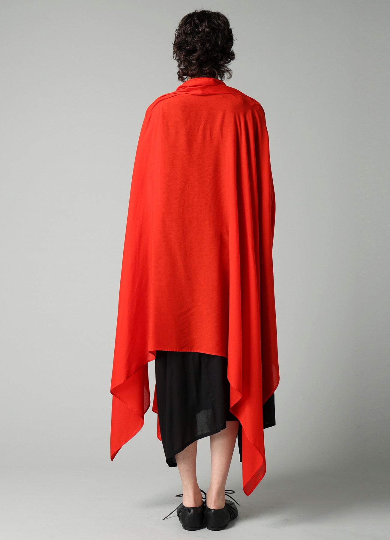 RAYON LAWN ASYMMETRIC DRAPED BLOUSE