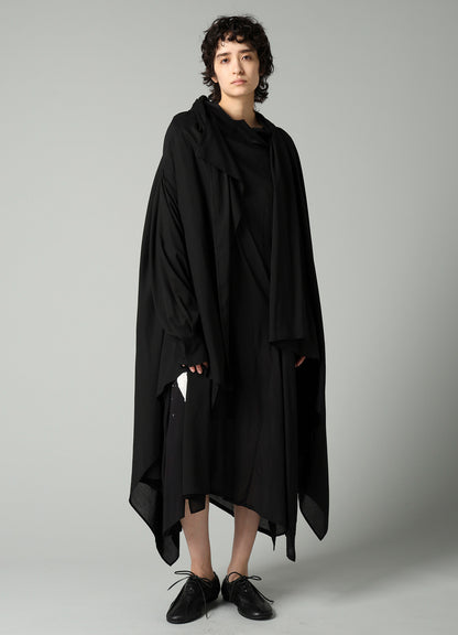 CELLULOSE LAWN ASYMMETRIC DRAPED BLOUSE