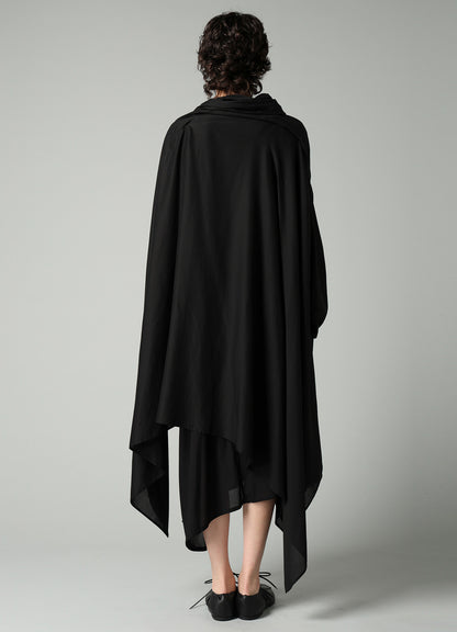 CELLULOSE LAWN ASYMMETRIC DRAPED BLOUSE