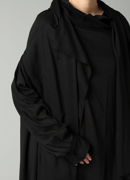 CELLULOSE LAWN ASYMMETRIC DRAPED BLOUSE