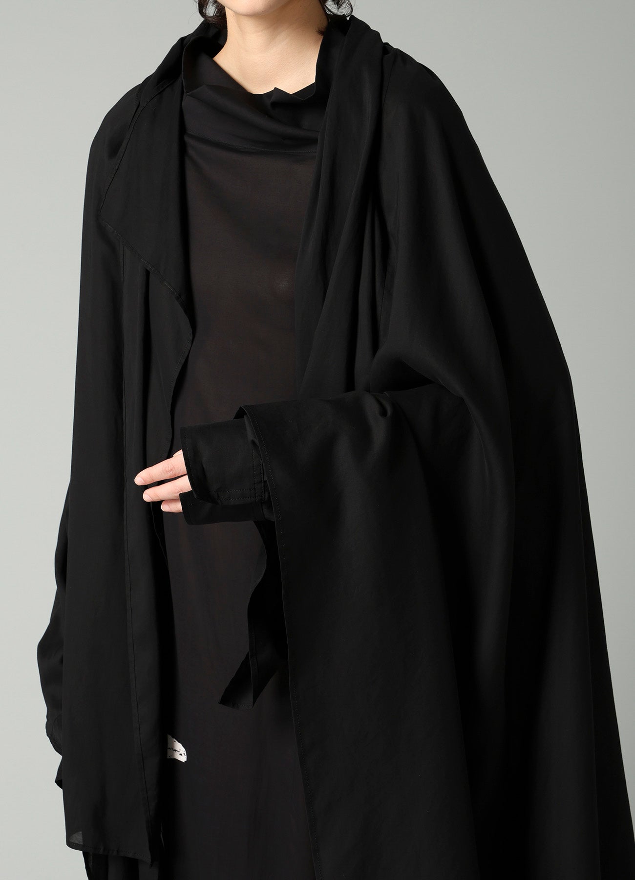 CELLULOSE LAWN ASYMMETRIC DRAPED BLOUSE – THE SHOP YOHJI YAMAMOTO