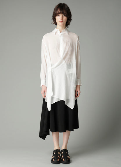 CELLULOSE LAWN F WRAP RELAXED FIT BLOUSE
