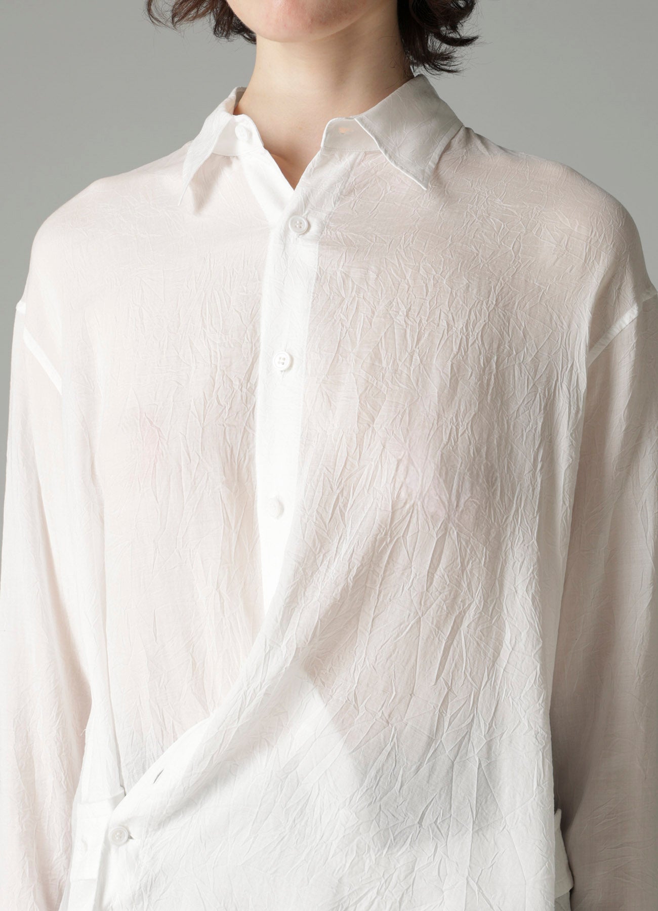 CELLULOSE LAWN F WRAP RELAXED FIT BLOUSE