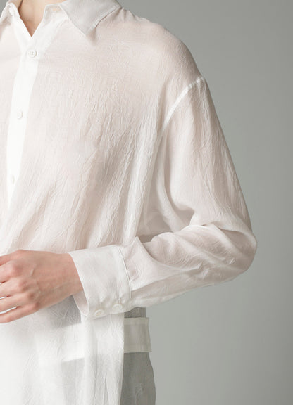 CELLULOSE LAWN F WRAP RELAXED FIT BLOUSE