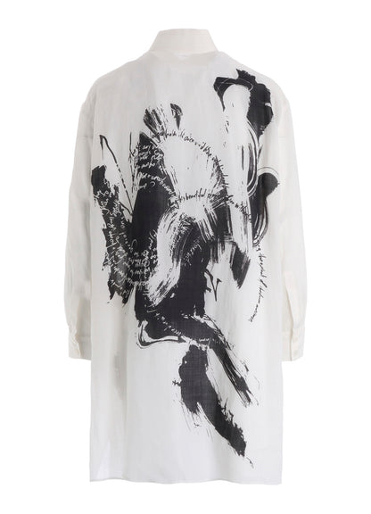 HAND PAINTED MESSAGE PT F WRAP RELAXED FIT BLOUSE